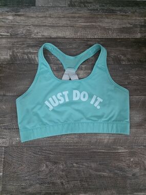 Nike "Just Do It" Aqua Sports Bra